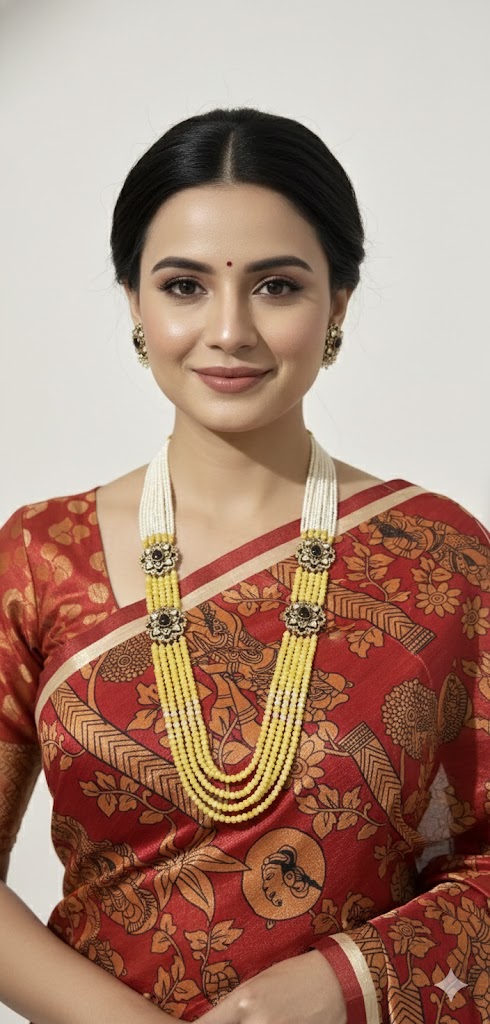 Beads mala with Earrings — Jewellery, front view