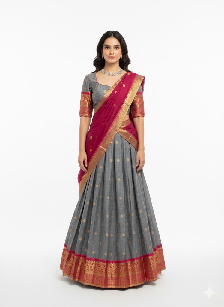 Narayanpet Lehenga Set — cotton Lehengas, front view