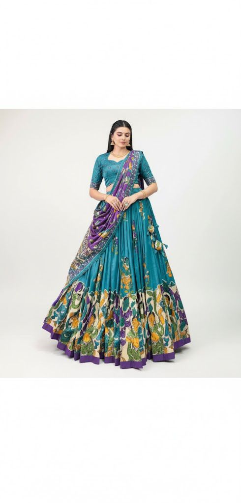 Dolla silk Lehanga with Blouse — silk Lehengas, front view